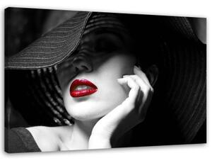 Obraz na plátně Ženský klobouk Glamour - 60x40 cm