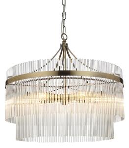 Endon 99166 - Lustr na řetězu MARIETTA 5xE14/7W/230V mosaz/čirá