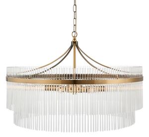 Endon 112574 - Lustr na řetězu MARIETTA GRAND 7xE14/7W/230V mosaz/čirá