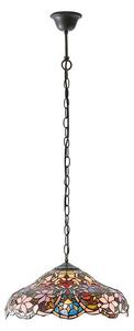 Endon 64325 - Lustr na řetězu Tiffany SULLIVAN 1xE27/60W/230V pr. 40 cm