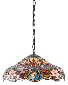 Endon 64325 - Lustr na řetězu Tiffany SULLIVAN 1xE27/60W/230V pr. 40 cm