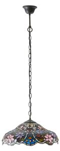 Endon 64325 - Lustr na řetězu Tiffany SULLIVAN 1xE27/60W/230V pr. 40 cm