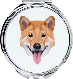 Shiba Inu – Zrcadlo od značky Art-Dog s potiskem fotografie a geometrických vzorů