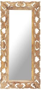 Ručně vyřezávané zrcadlo hnědé 110 x 50 cm masivní mangovník 321640