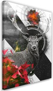 Obraz na plátně Deer Abstraktní barevné - 80x120 cm