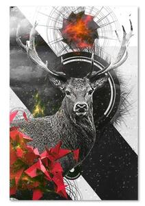 Obraz na plátně Deer Abstraktní barevné - 40x60 cm