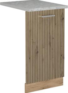 Čelní panel myčky Vicco R-Line Řemeslný dub 45 cm s pracovní deskou, Model 55129
