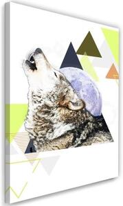Obraz na plátně Vlk Zvíře Abstrakt - 60x90 cm