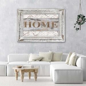 Obraz na plátně Home Sweet Home Beige - 60x40 cm