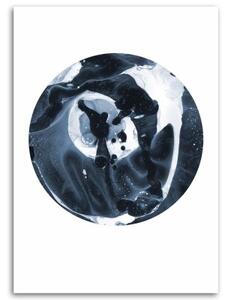 Obraz na plátně Abstraktní kruh modrý - 40x60 cm
