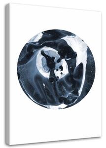 Obraz na plátně Abstraktní kruh modrý - 40x60 cm
