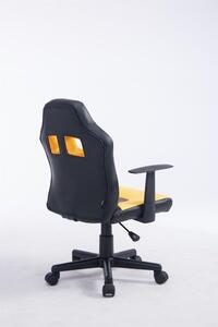 Dětská kancelářská židle Alora černá/žlutá