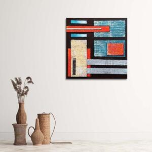 Obraz na plátně Abstraktní tyrkysová jako malovaná - 40x40 cm