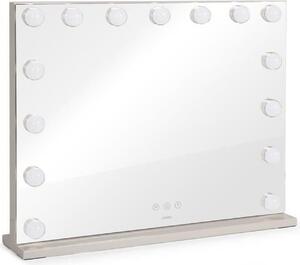 Hollywoodské kosmetické zrcadlo - LIVOO - DOS207 - 56 x 44 cm - 15 LED diod - 3 režimy svícení - bílé