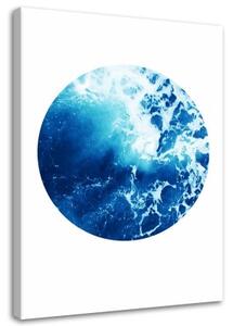 Obraz na plátně Abstraktní kruh modrý - 80x120 cm
