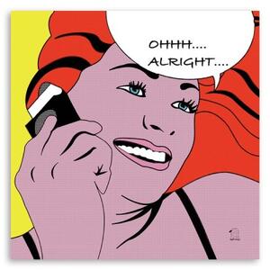 Obraz na plátně Pop art ženský telefon - 30x30 cm