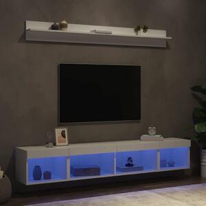 5dílná obývací stěna s LED osvětlením bílá kompozitní dřevo 3216682