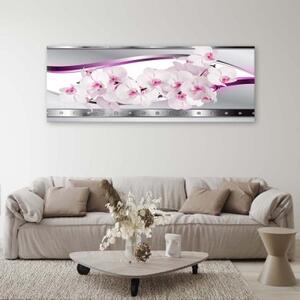 Obraz na plátně Růžová orchidej Květina - 90x30 cm