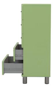 Zelená vysoká komoda 60x111 cm Malibu - Tenzo