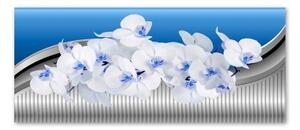 Obraz na plátně Orchidej Květina Modrá - 150x50 cm