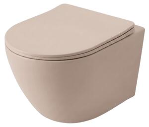 Závěsné Wc REA Carlo Mini Tornado Mocca Matt Beige