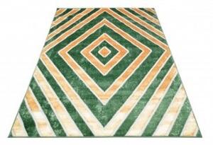 Makro Abra Kusový koberec TURMALIN MV33A Geometrický Moderní zelený zlatý Rozměr: 300x400 cm