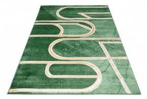 Makro Abra Kusový koberec TURMALIN MV39B Geometrický zelený zlatý Rozměr: 300x400 cm