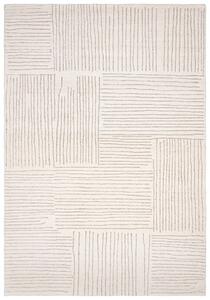 Nirmal Kusový koberec vlněný ESTONIA EST-33 Ručně tkaný krémový šedý Rozměr: 160x230 cm