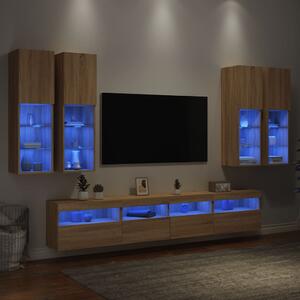 7dílná obývací stěna s LED osvětlením dub sonoma 3216773