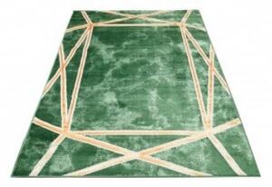 Makro Abra Kusový koberec TURMALIN MV28A Geometrický zelený zlatý Rozměr: 120x170 cm