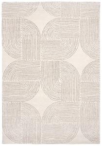 Nirmal Kusový koberec vlněný ESTONIA EST-31 Ručně tkaný krémový šedý Rozměr: 200x300 cm