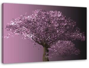 Obraz na plátně Strom Fialová příroda - 120x80 cm