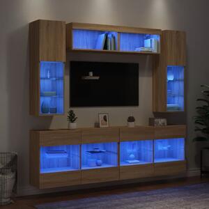 6dílná obývací stěna s LED osvětlením dub sonoma 3216799