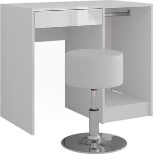 Toaletní stolek Vicco Sherry Bílá/bílý vysoký lesk 89.8 cm s stoličkou, Model 57688