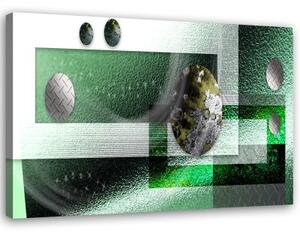 Obraz na plátně Abstraktní koule zelená - 90x60 cm