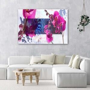 Obraz na plátně Orchidejová abstrakce růžová - 60x40 cm