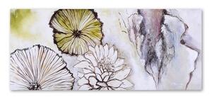 Obraz na plátně Malované květiny panoráma - 90x30 cm