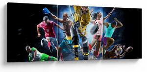 Obraz - Sport (s hodinami) (90x30 cm)