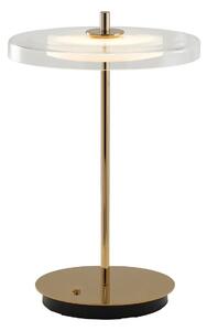 Umage Přenosná LED stolní lampa ASTERIA Glass, v. 30,6 cm, 2600K 4-krokové stmívání Barva: Mosaz