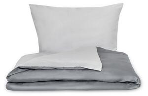 Kvalitex Luxury Collection tmavě šedé světle šedé satén povlečení 1x 140/200, 1x 70/90cm