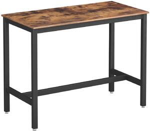 VASAGLE Kuchyňský stolek Industry, hnědá/černá, 120x60x90 cm