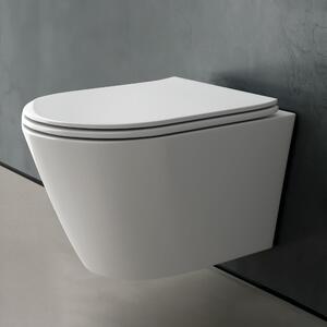 Závěsné WC bez splachovacího okraje - Kompletní set - Toaleta se Softclose - Duroplastové WC sedátko