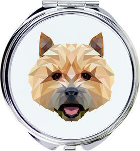 Norwichský teriér – Zrcadlo značky Art-Dog s fotografií a geometrickým vzorem