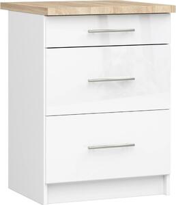 AKORD Furniture Factory KS0POLIBIABIAPOL3S007, Bílá, 16 mm, 3 zásuvka/zásuvek, 460 mm, 600 mm, 850 mm