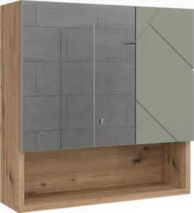 Koupelnová zrcadlová skříňka Vicco Irma Šalvějově zelená 54 x 55 cm, Model 59029