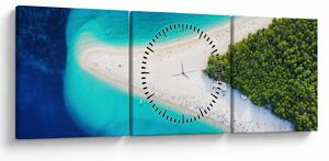 Obraz - Ostrav Hvar, Chorvatsko (s hodinami) (90x30 cm)