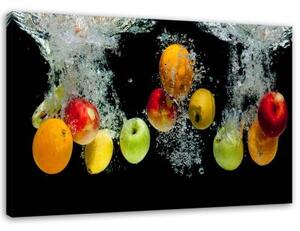 Obraz na plátně Ovoce Zelenina Voda - 100x70 cm