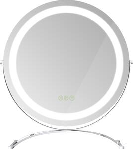 EMKE 360° otočné zrcátko na líčení s LED osvětlením, studené bílé, neutrální a teplé světlo Hollywoodské zrcátko, stojanové zrcátko na líčení s inteligentním dotykovým ovládáním, nastavitelným jasem a paměťovou funkcí