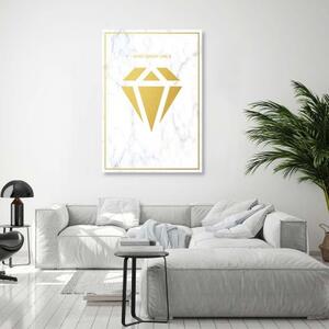 Obraz na plátně Diamantové mramorové zlato - 80x120 cm
