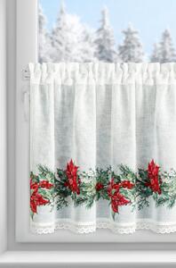 KRÁTKÁ VÁNOČNÍ ZÁCLONA NA PÁSCE XMAS5 150X60 CM VZOROVANÁ